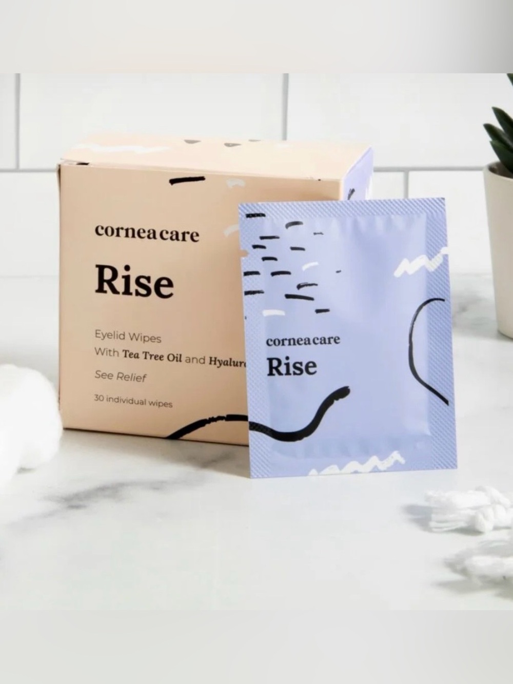 NIB 2 boxes of CorneaCare Rise Eyelid Wipes
